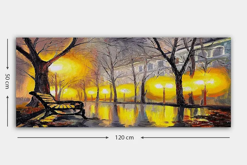 Canvasbilde YTY Landscape & Nature Flerfarget - 120x50 cm - Interiør - Maleri & posters - Lerretsbilder