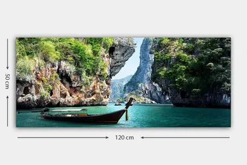 Canvasbilde YTY Landscape & Nature Flerfarget - 120x50 cm - Interiør - Maleri & posters - Lerretsbilder