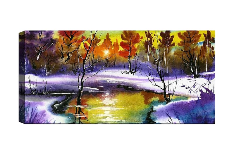 Canvasbilde YTY Landscape & Nature Flerfarget - 120x50 cm - Interiør - Maleri & posters - Lerretsbilder
