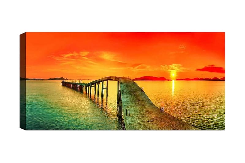Canvasbilde YTY Landscape & Nature Flerfarget - 120x50 cm - Interiør - Maleri & posters - Lerretsbilder
