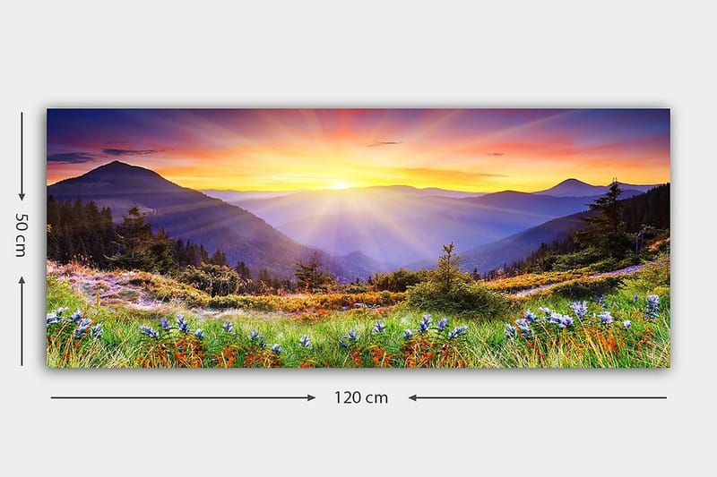 Canvasbilde YTY Landscape & Nature Flerfarget - 120x50 cm - Interiør - Maleri & posters - Lerretsbilder