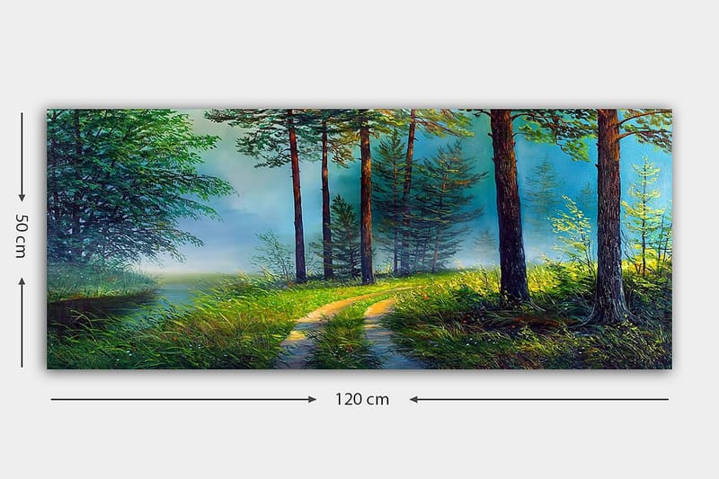 Canvasbilde YTY Landscape & Nature Flerfarget - 120x50 cm - Interiør - Maleri & posters - Lerretsbilder
