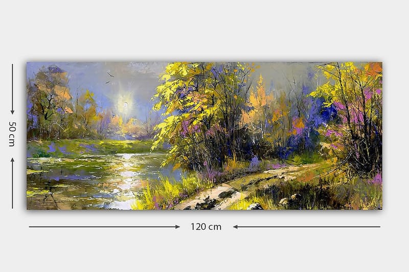 Canvasbilde YTY Landscape & Nature Flerfarget - 120x50 cm - Interiør - Maleri & posters - Lerretsbilder