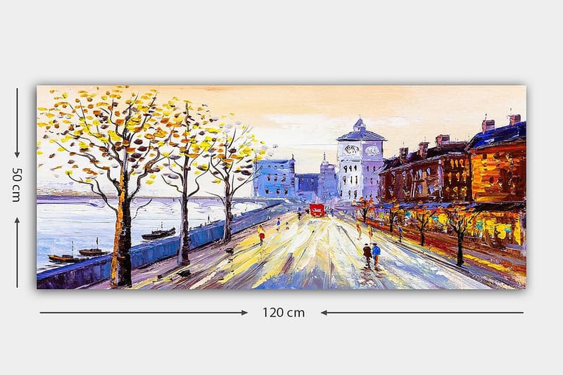 Canvasbilde YTY Landscape & Nature Flerfarget - 120x50 cm - Interiør - Maleri & posters - Lerretsbilder