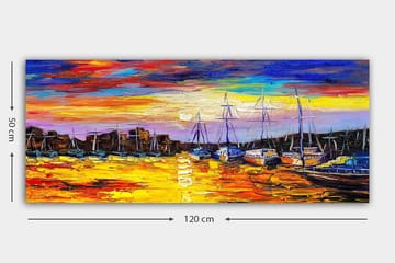 Canvasbilde YTY Landscape & Nature Flerfarget - 120x50 cm - Interiør - Maleri & posters - Lerretsbilder
