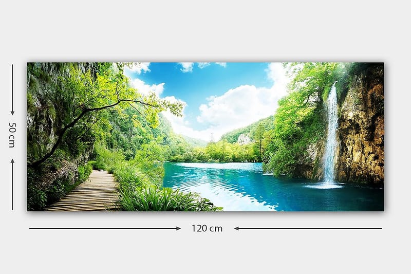 Canvasbilde YTY Landscape & Nature Flerfarget - 120x50 cm - Interiør - Maleri & posters - Lerretsbilder