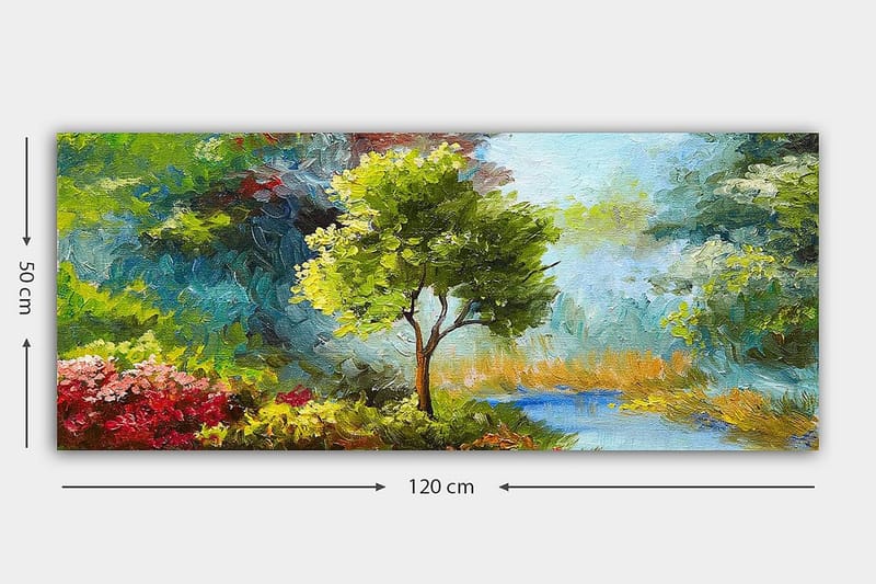 Canvasbilde YTY Landscape & Nature Flerfarget - 120x50 cm - Interiør - Maleri & posters - Lerretsbilder
