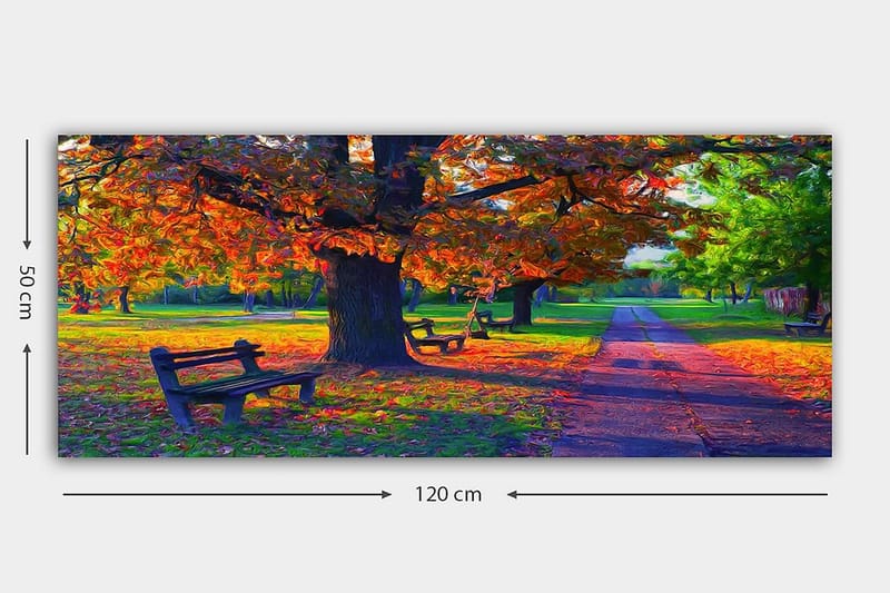 Canvasbilde YTY Landscape & Nature Flerfarget - 120x50 cm - Interiør - Maleri & posters - Lerretsbilder