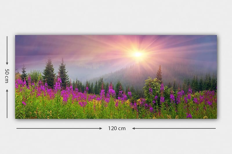 Canvasbilde YTY Landscape & Nature Flerfarget - 120x50 cm - Interiør - Maleri & posters - Lerretsbilder