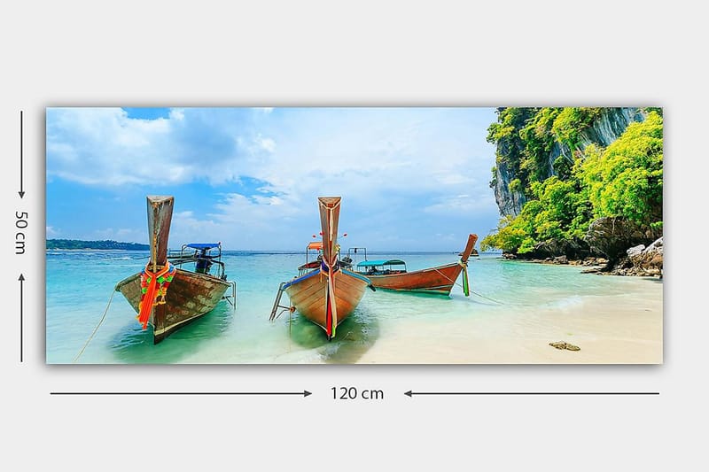 Canvasbilde YTY Landscape & Nature Flerfarget - 120x50 cm - Interiør - Maleri & posters - Lerretsbilder