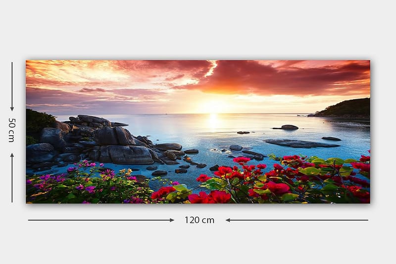 Canvasbilde YTY Landscape & Nature Flerfarget - 120x50 cm - Interiør - Maleri & posters - Lerretsbilder