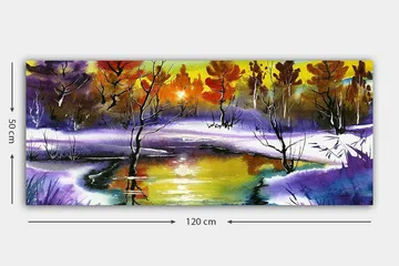 Canvasbilde YTY Landscape & Nature Flerfarget - 120x50 cm - Interiør - Maleri & posters - Lerretsbilder