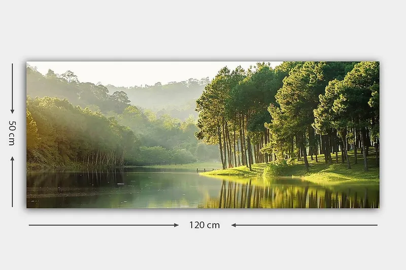 Canvasbilde YTY Landscape & Nature Flerfarget - 120x50 cm - Interiør - Maleri & posters - Lerretsbilder
