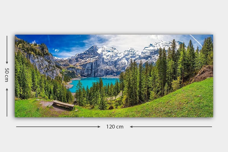 Canvasbilde YTY Landscape & Nature Flerfarget - 120x50 cm - Interiør - Maleri & posters - Lerretsbilder