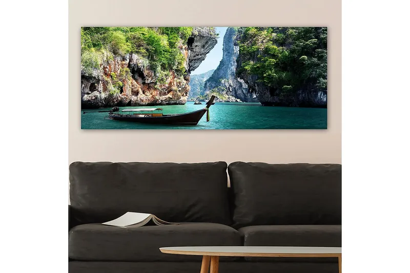 Canvasbilde YTY Landscape & Nature Flerfarget - 120x50 cm - Interiør - Maleri & posters - Lerretsbilder