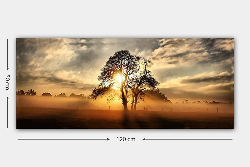 Canvasbilde YTY Landscape & Nature Flerfarget - 120x50 cm - Interiør - Maleri & posters - Lerretsbilder