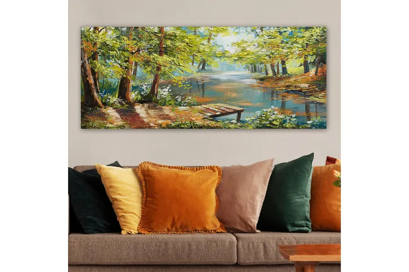 Canvasbilde YTY Landscape & Nature Flerfarget - 120x50 cm - Interiør - Maleri & posters - Lerretsbilder