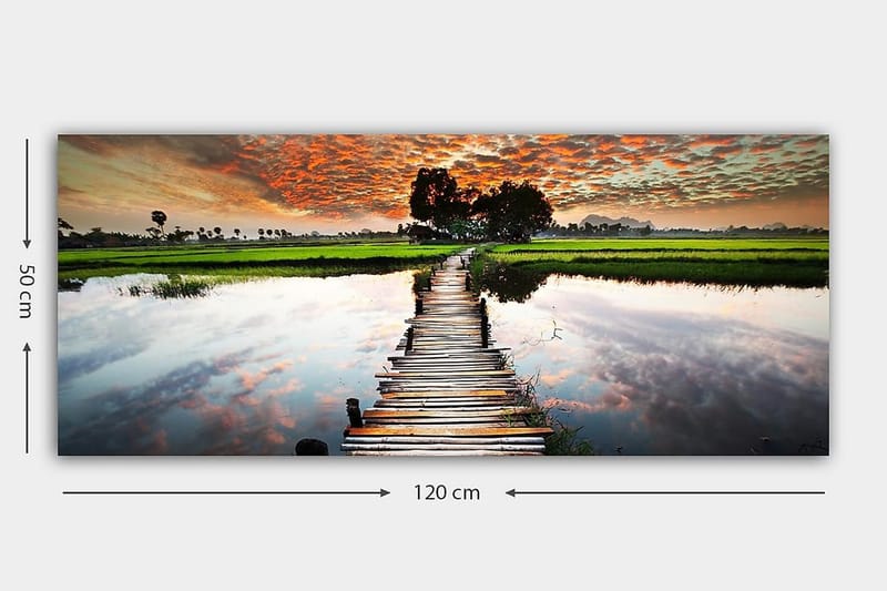 Canvasbilde YTY Landscape & Nature Flerfarget - 120x50 cm - Interiør - Maleri & posters - Lerretsbilder