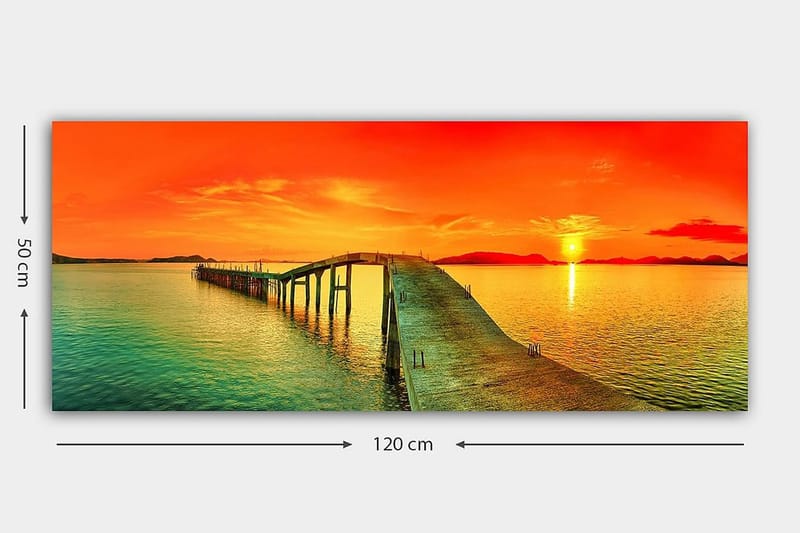 Canvasbilde YTY Landscape & Nature Flerfarget - 120x50 cm - Interiør - Maleri & posters - Lerretsbilder