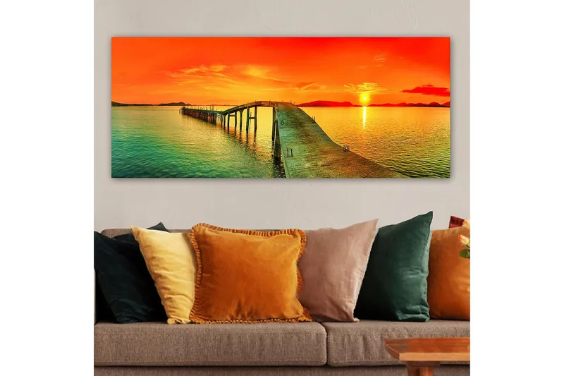 Canvasbilde YTY Landscape & Nature Flerfarget - 120x50 cm - Interiør - Maleri & posters - Lerretsbilder