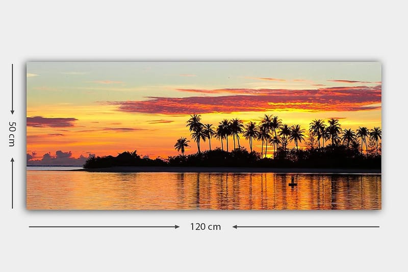 Canvasbilde YTY Landscape & Nature Flerfarget - 120x50 cm - Interiør - Maleri & posters - Lerretsbilder
