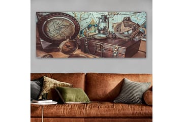 Canvasbilde YTY Map Flerfarget - 120x50 cm - Interiør - Maleri & posters - Lerretsbilder
