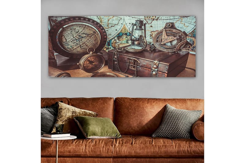 Canvasbilde YTY Map Flerfarget - 120x50 cm - Interiør - Maleri & posters - Lerretsbilder