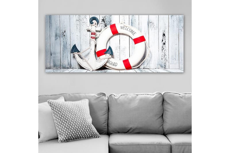 Canvasbilde YTY Nautical & Beach Flerfarget - 120x50 cm - Interiør - Maleri & posters - Lerretsbilder