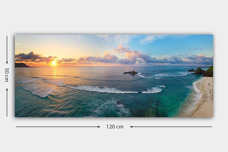 Canvasbilde YTY Nautical & Beach Flerfarget - 120x50 cm - Interiør - Maleri & posters - Lerretsbilder