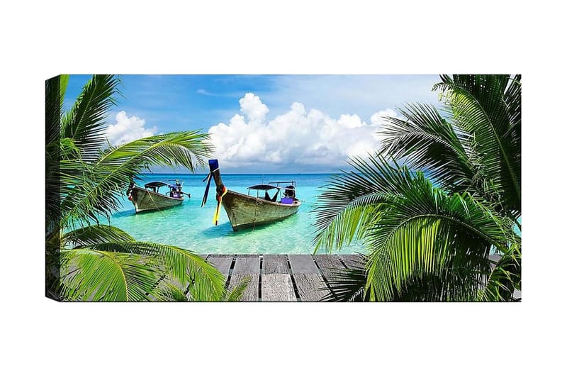 Canvasbilde YTY Nautical & Beach Flerfarget - 120x50 cm - Interiør - Maleri & posters - Lerretsbilder
