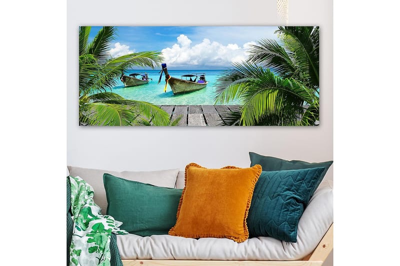 Canvasbilde YTY Nautical & Beach Flerfarget - 120x50 cm - Interiør - Maleri & posters - Lerretsbilder