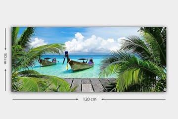 Canvasbilde YTY Nautical & Beach Flerfarget - 120x50 cm - Interiør - Maleri & posters - Lerretsbilder