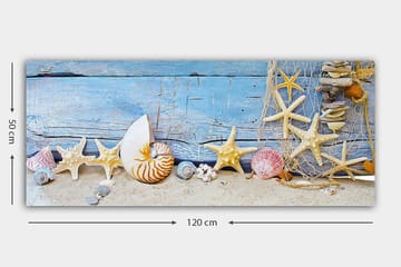 Canvasbilde YTY Nautical & Beach Flerfarget - 120x50 cm - Interiør - Maleri & posters - Lerretsbilder
