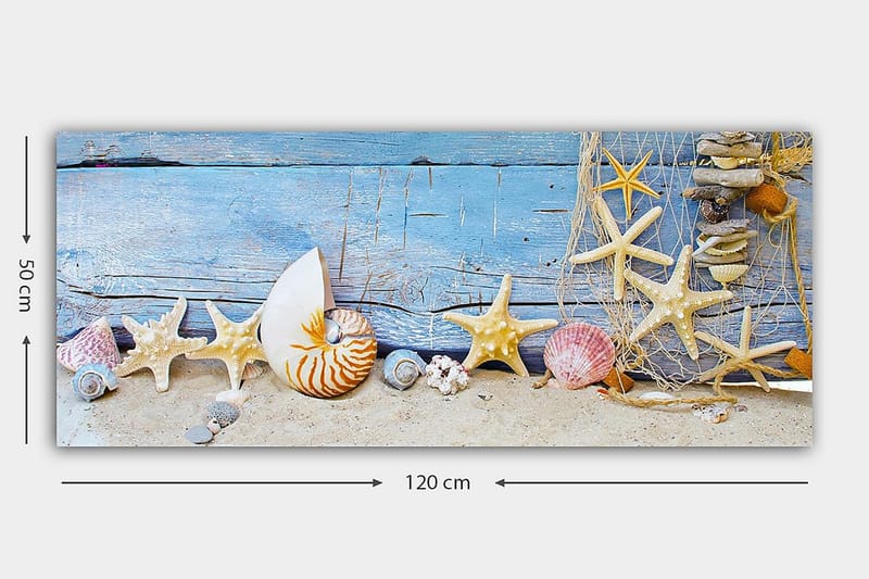 Canvasbilde YTY Nautical & Beach Flerfarget - 120x50 cm - Interiør - Maleri & posters - Lerretsbilder