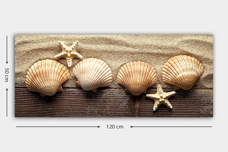 Canvasbilde YTY Nautical & Beach Flerfarget - 120x50 cm - Interiør - Maleri & posters - Lerretsbilder