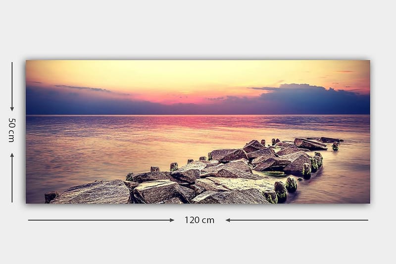 Canvasbilde YTY Nautical & Beach Flerfarget - 120x50 cm - Interiør - Maleri & posters - Lerretsbilder
