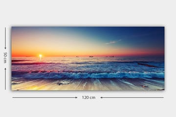 Canvasbilde YTY Nautical & Beach Flerfarget - 120x50 cm - Interiør - Maleri & posters - Lerretsbilder