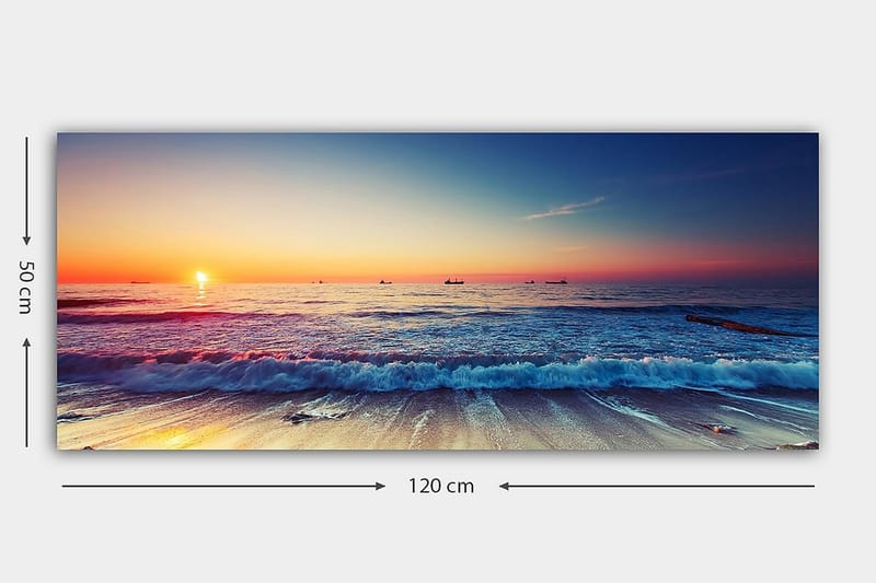 Canvasbilde YTY Nautical & Beach Flerfarget - 120x50 cm - Interiør - Maleri & posters - Lerretsbilder