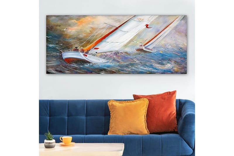 Canvasbilde YTY Nautical & Beach Flerfarget - 120x50 cm - Interiør - Maleri & posters - Lerretsbilder
