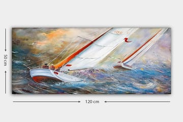 Canvasbilde YTY Nautical & Beach Flerfarget - 120x50 cm - Interiør - Maleri & posters - Lerretsbilder