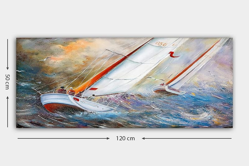 Canvasbilde YTY Nautical & Beach Flerfarget - 120x50 cm - Interiør - Maleri & posters - Lerretsbilder