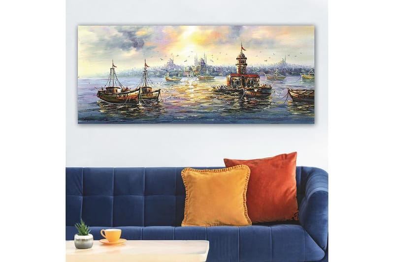 Canvasbilde YTY Nautical & Beach Flerfarget - 120x50 cm - Interiør - Maleri & posters - Lerretsbilder