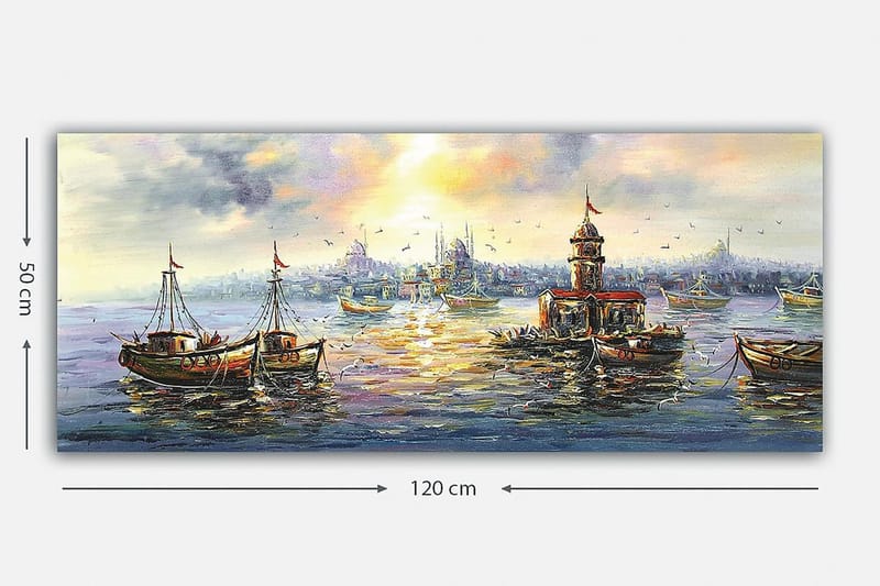 Canvasbilde YTY Nautical & Beach Flerfarget - 120x50 cm - Interiør - Maleri & posters - Lerretsbilder