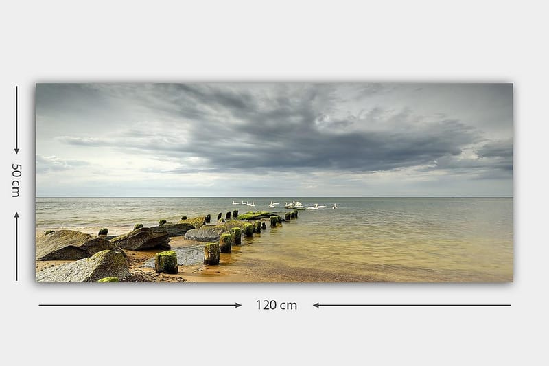 Canvasbilde YTY Nautical & Beach Flerfarget - 120x50 cm - Interiør - Maleri & posters - Lerretsbilder