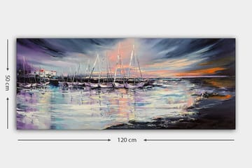 Canvasbilde YTY Nautical & Beach Flerfarget - 120x50 cm - Interiør - Maleri & posters - Lerretsbilder