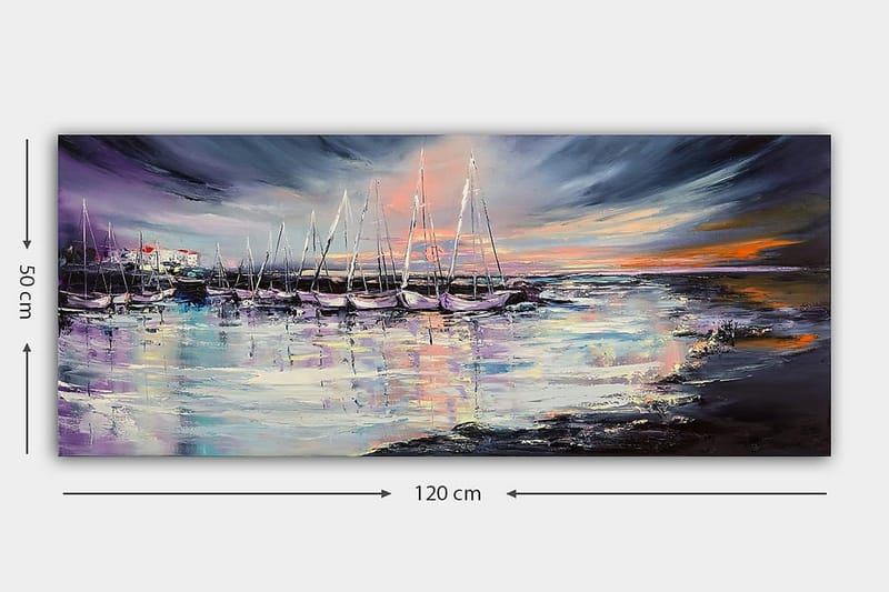 Canvasbilde YTY Nautical & Beach Flerfarget - 120x50 cm - Interiør - Maleri & posters - Lerretsbilder