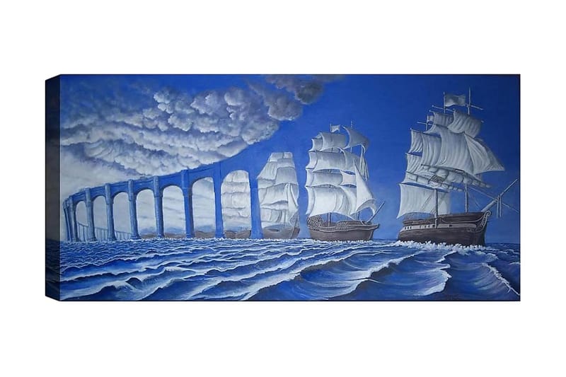 Canvasbilde YTY Nautical & Beach Flerfarget - 120x50 cm - Interiør - Maleri & posters - Lerretsbilder