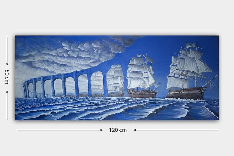 Canvasbilde YTY Nautical & Beach Flerfarget - 120x50 cm - Interiør - Maleri & posters - Lerretsbilder