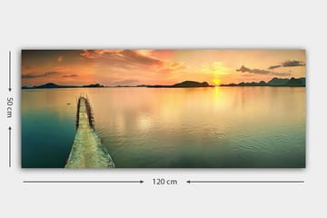 Canvasbilde YTY Nautical & Beach Flerfarget - 120x50 cm - Interiør - Maleri & posters - Lerretsbilder