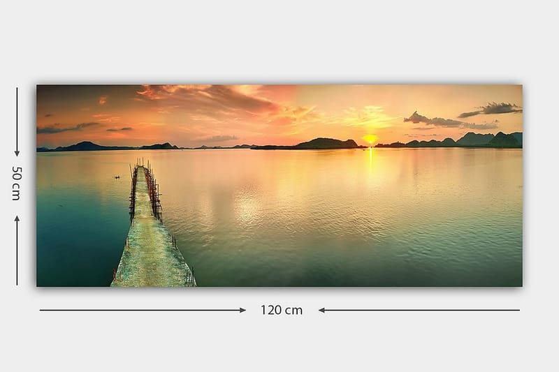 Canvasbilde YTY Nautical & Beach Flerfarget - 120x50 cm - Interiør - Maleri & posters - Lerretsbilder